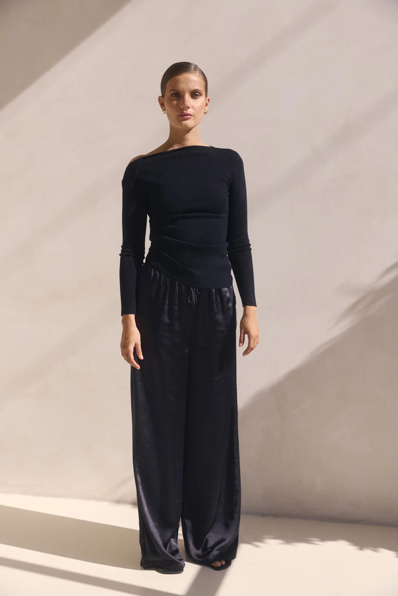 Tanya Knit Top (Black) Moisture Control Lining