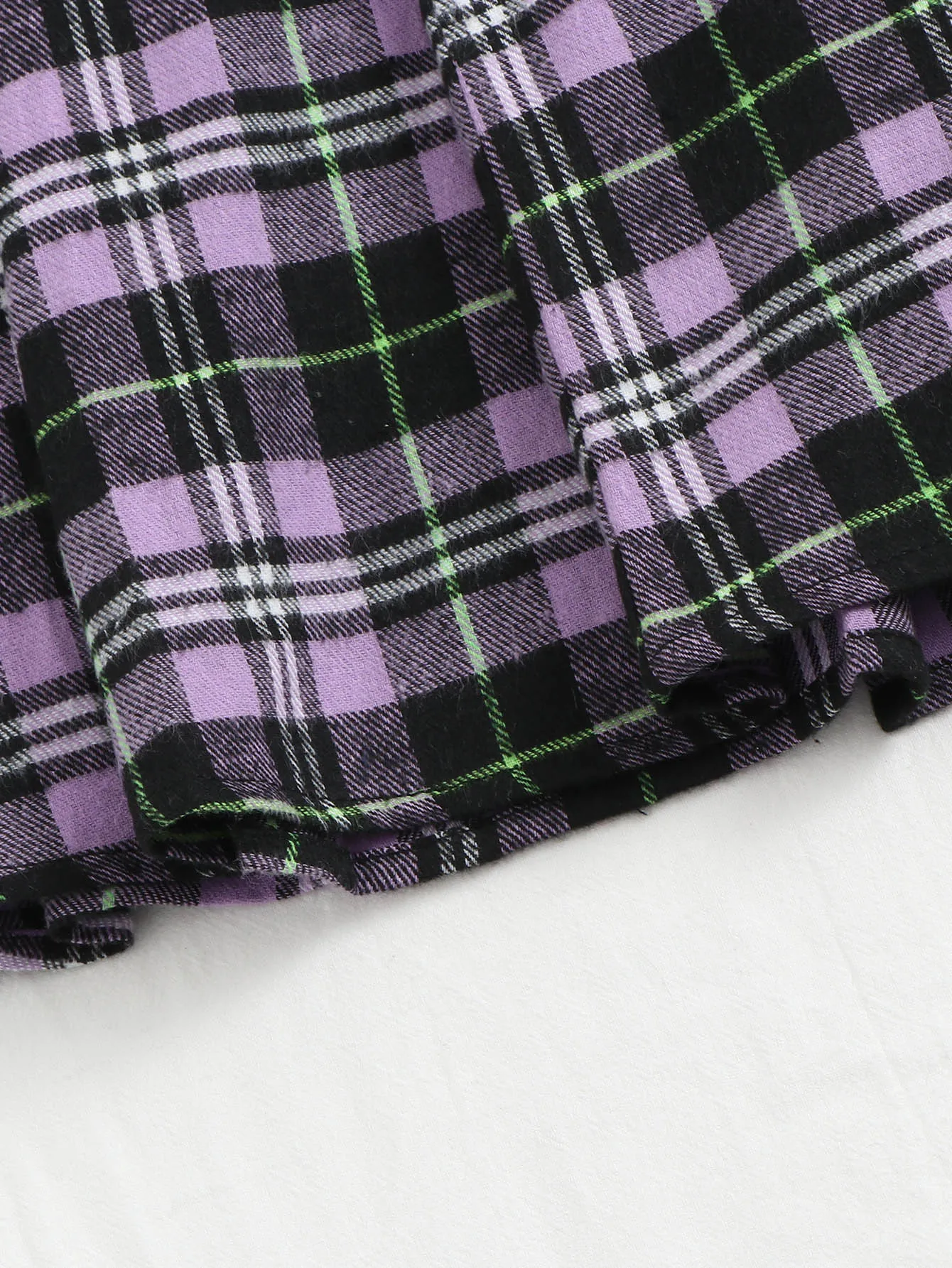 Tartan Pleated Short Plus Size Skirt