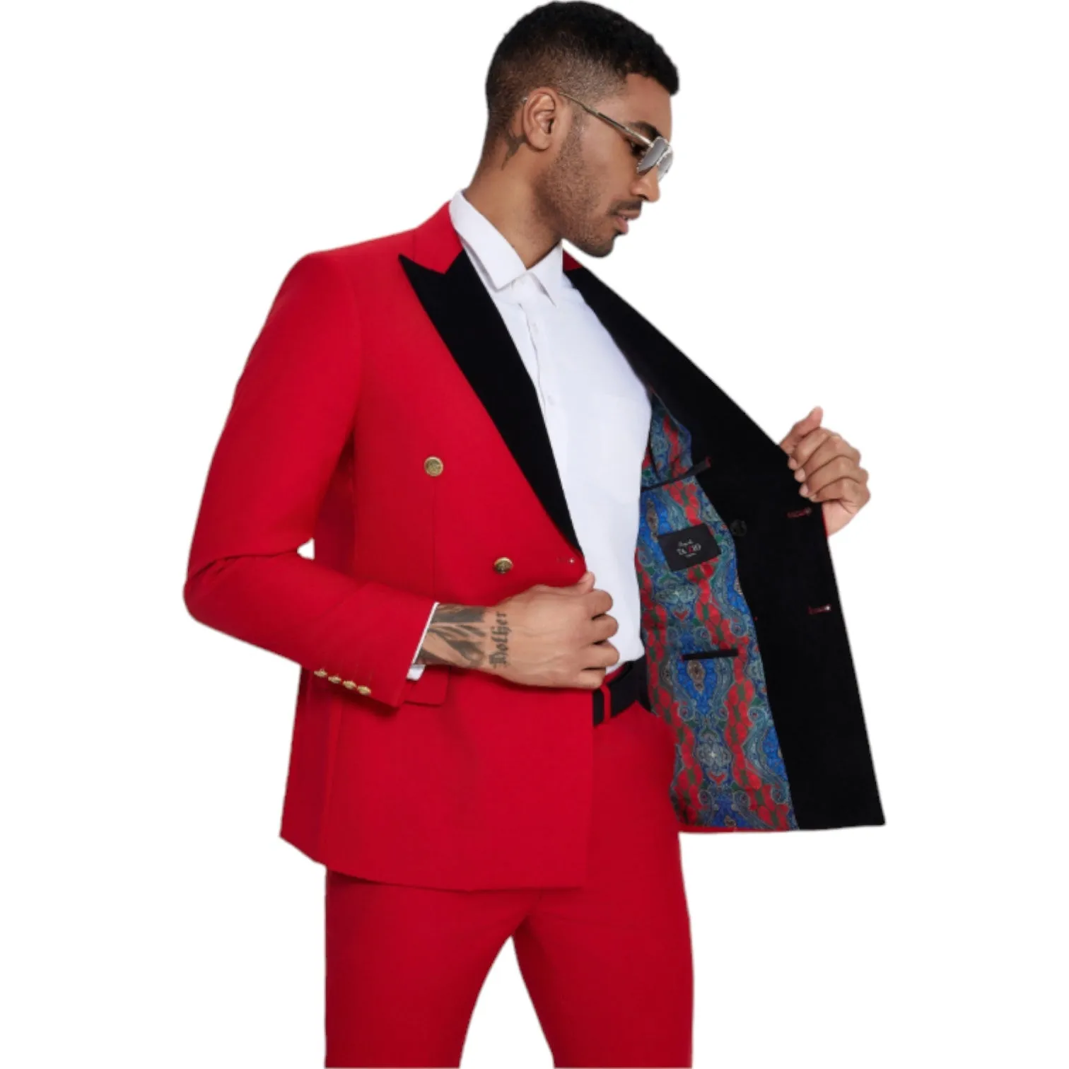 TAZZIO: Double Breast Skinny Fit Suit M415SK