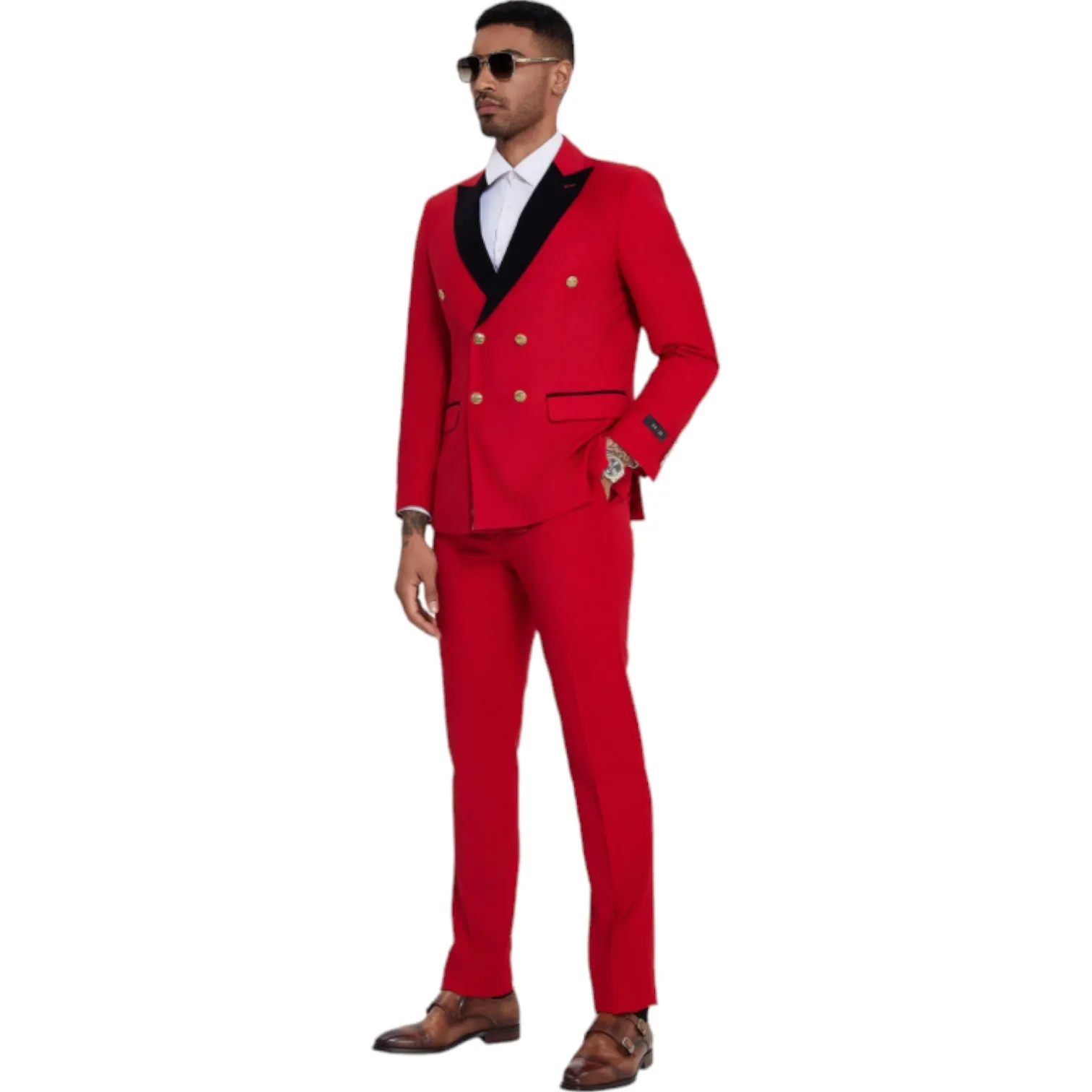 TAZZIO: Double Breast Skinny Fit Suit M415SK