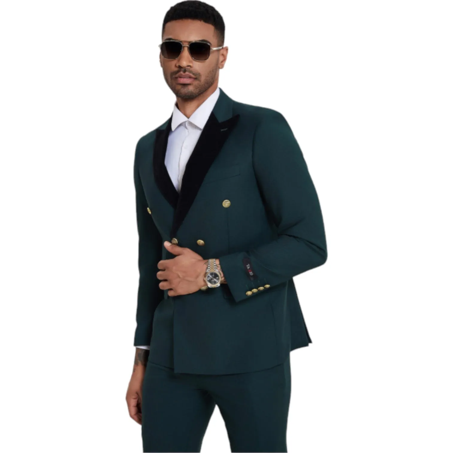 TAZZIO: Double Breast Skinny Fit Suit M415SK
