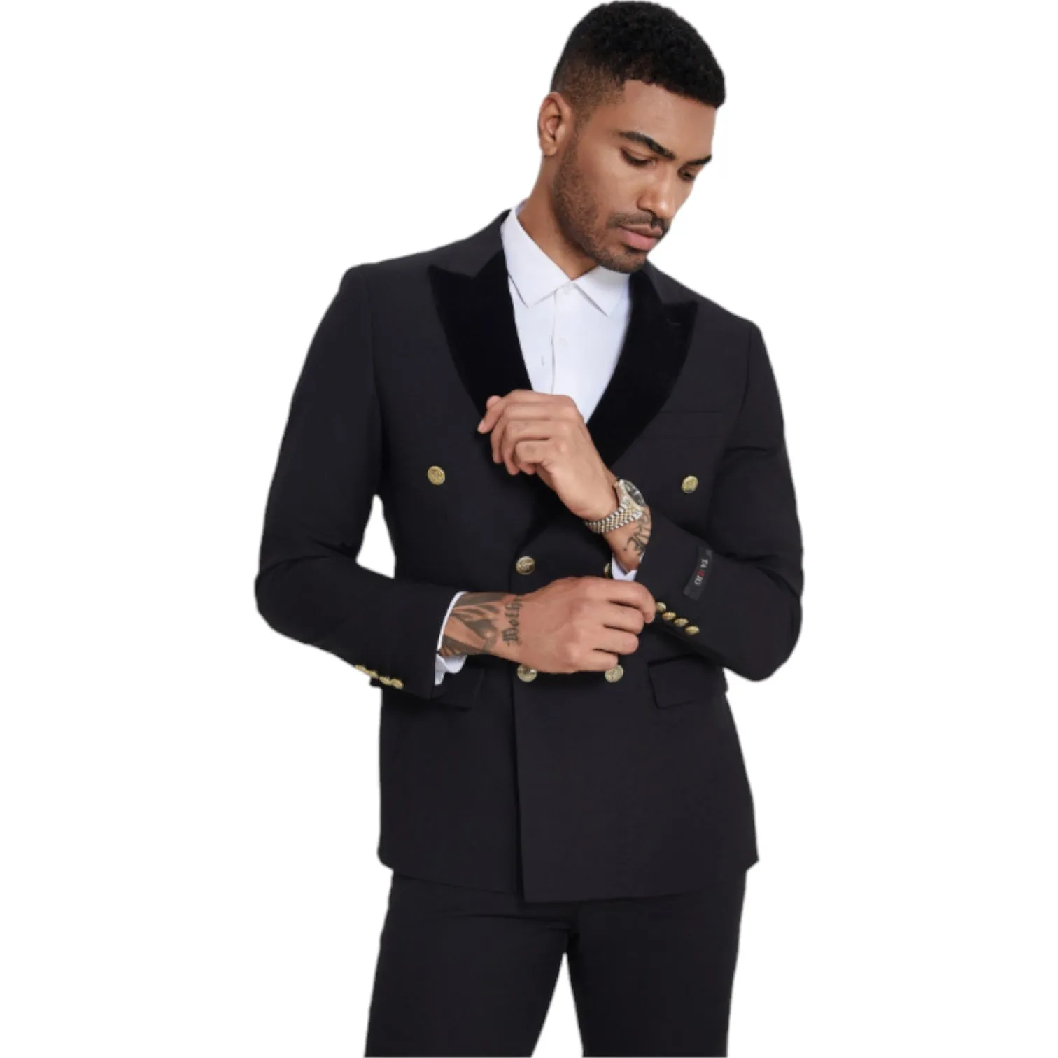 TAZZIO: Double Breast Skinny Fit Suit M415SK