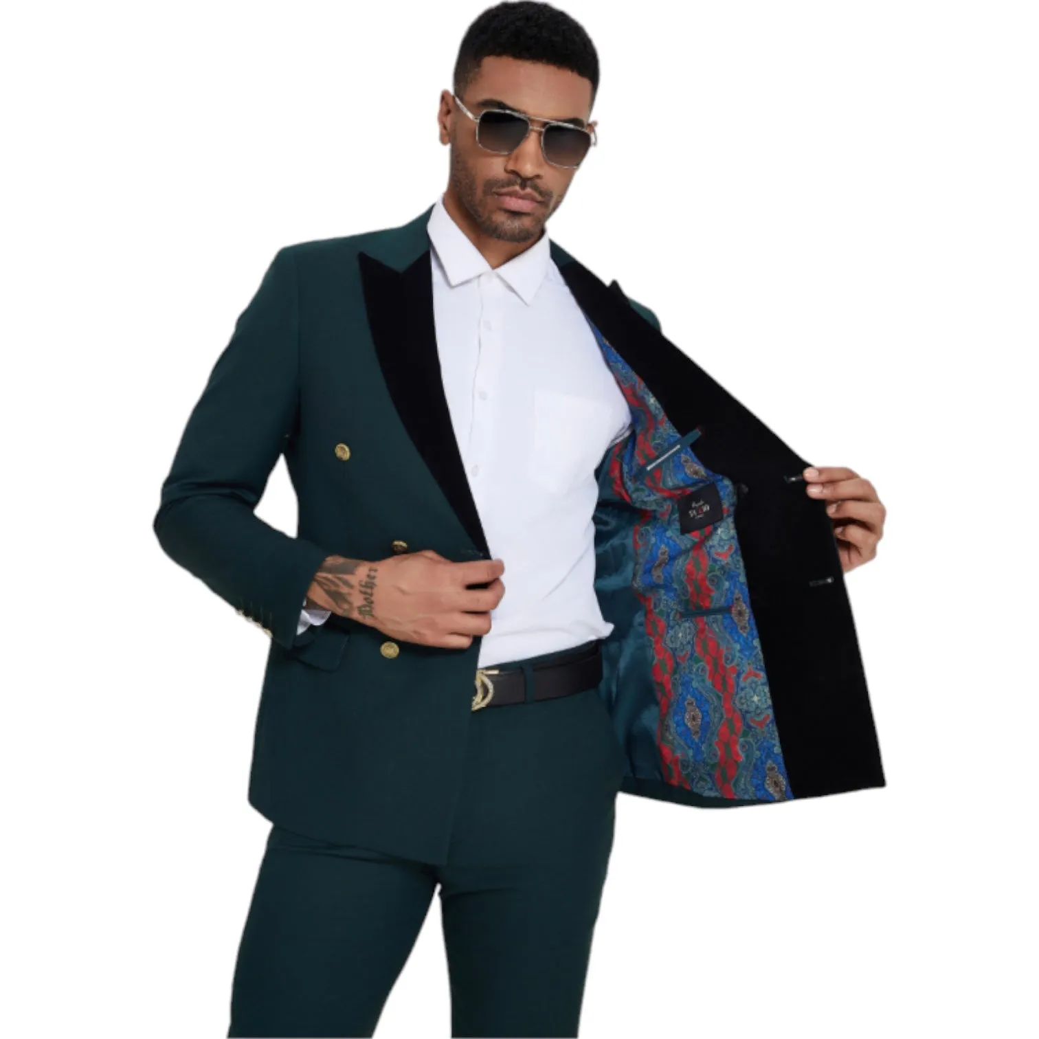 TAZZIO: Double Breast Skinny Fit Suit M415SK
