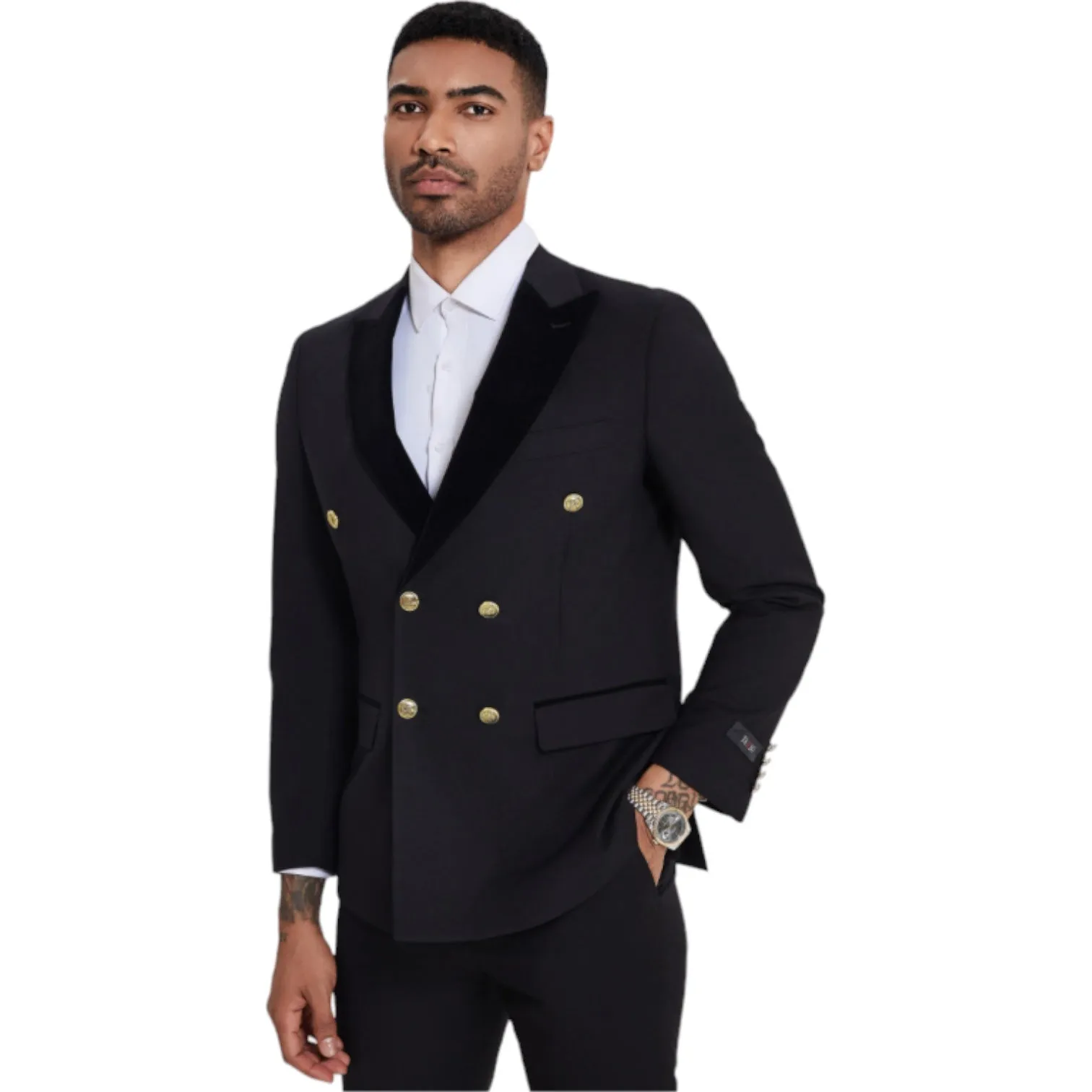 TAZZIO: Double Breast Skinny Fit Suit M415SK