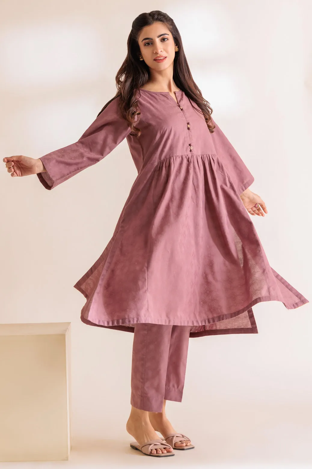 TEA-PINK-JACQUARD-2 PIECE (SS2242P18)