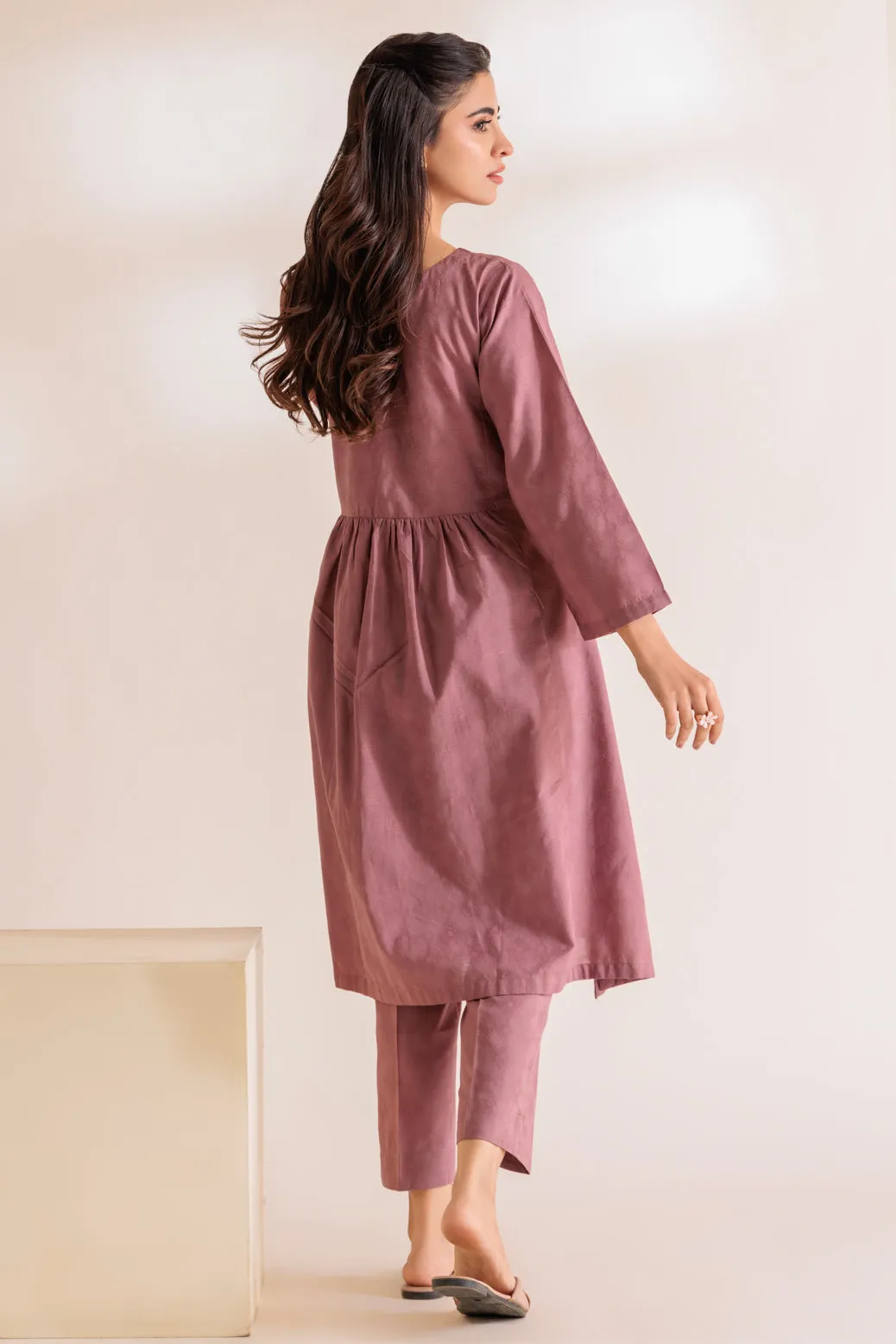 TEA-PINK-JACQUARD-2 PIECE (SS2242P18)