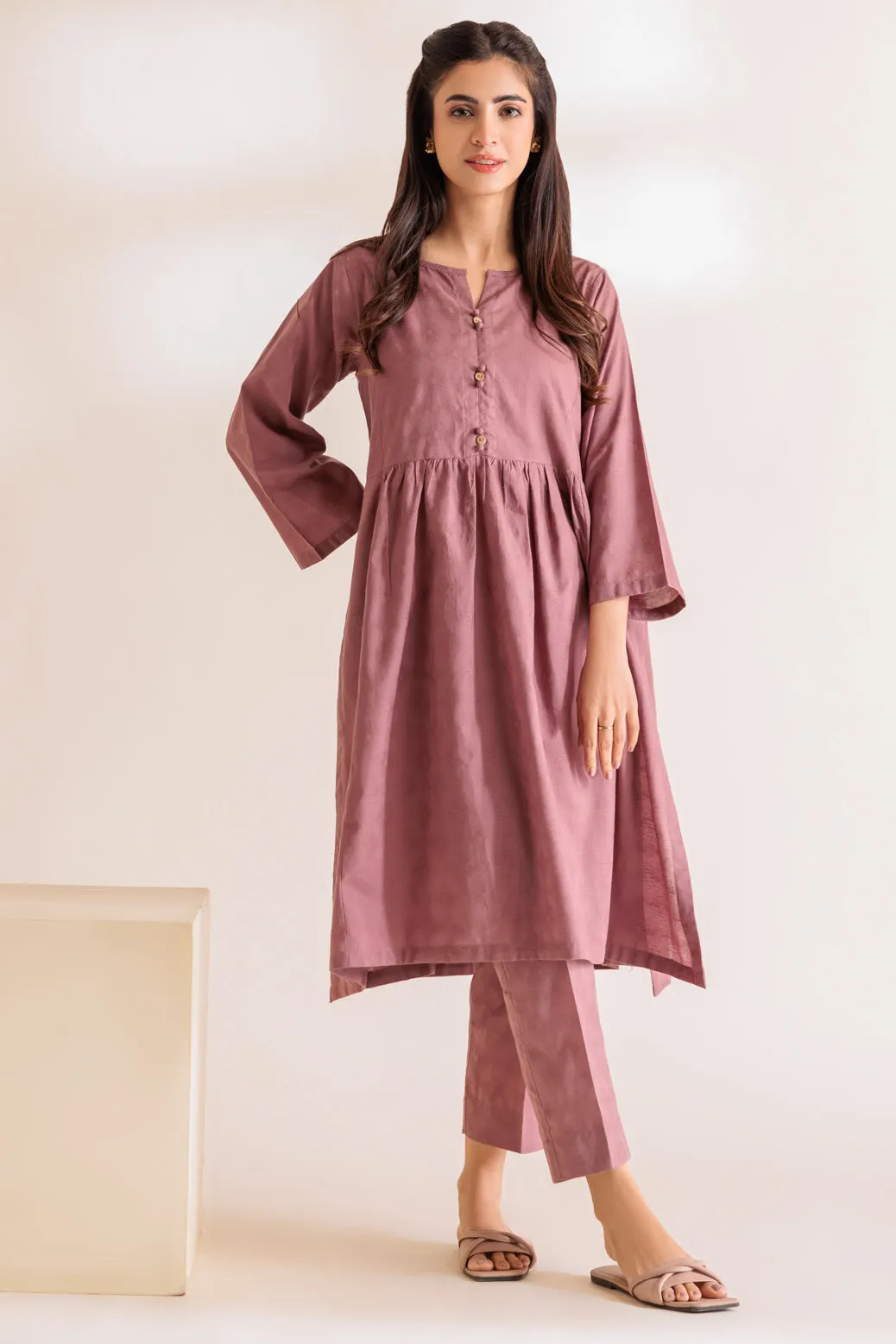 TEA-PINK-JACQUARD-2 PIECE (SS2242P18)