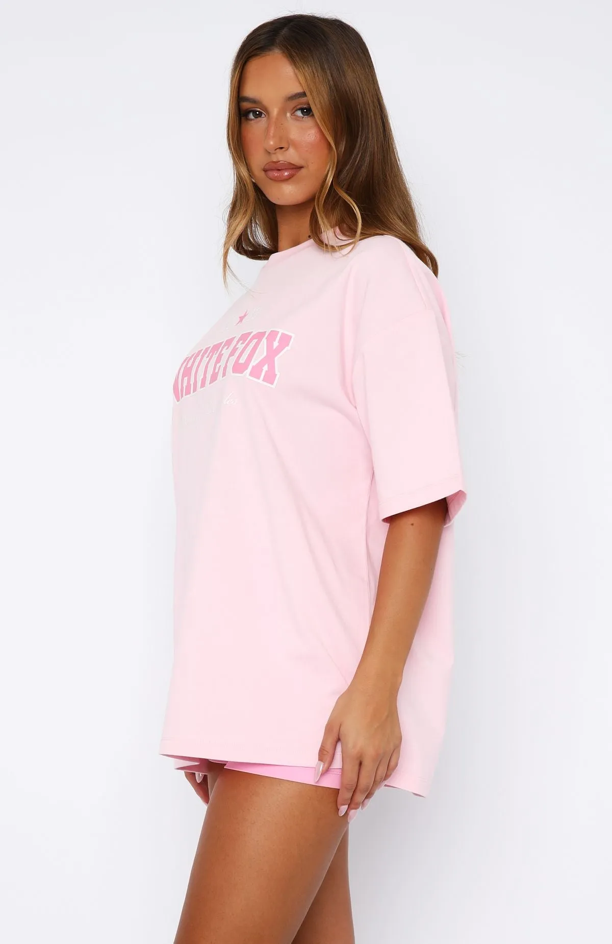 AntiOdorTreatment Gave You My Time Oversized Tee Pink