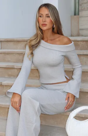 Relaxed Design UltraSoftInterior So Little Time Long Sleeve Top Grey Marle