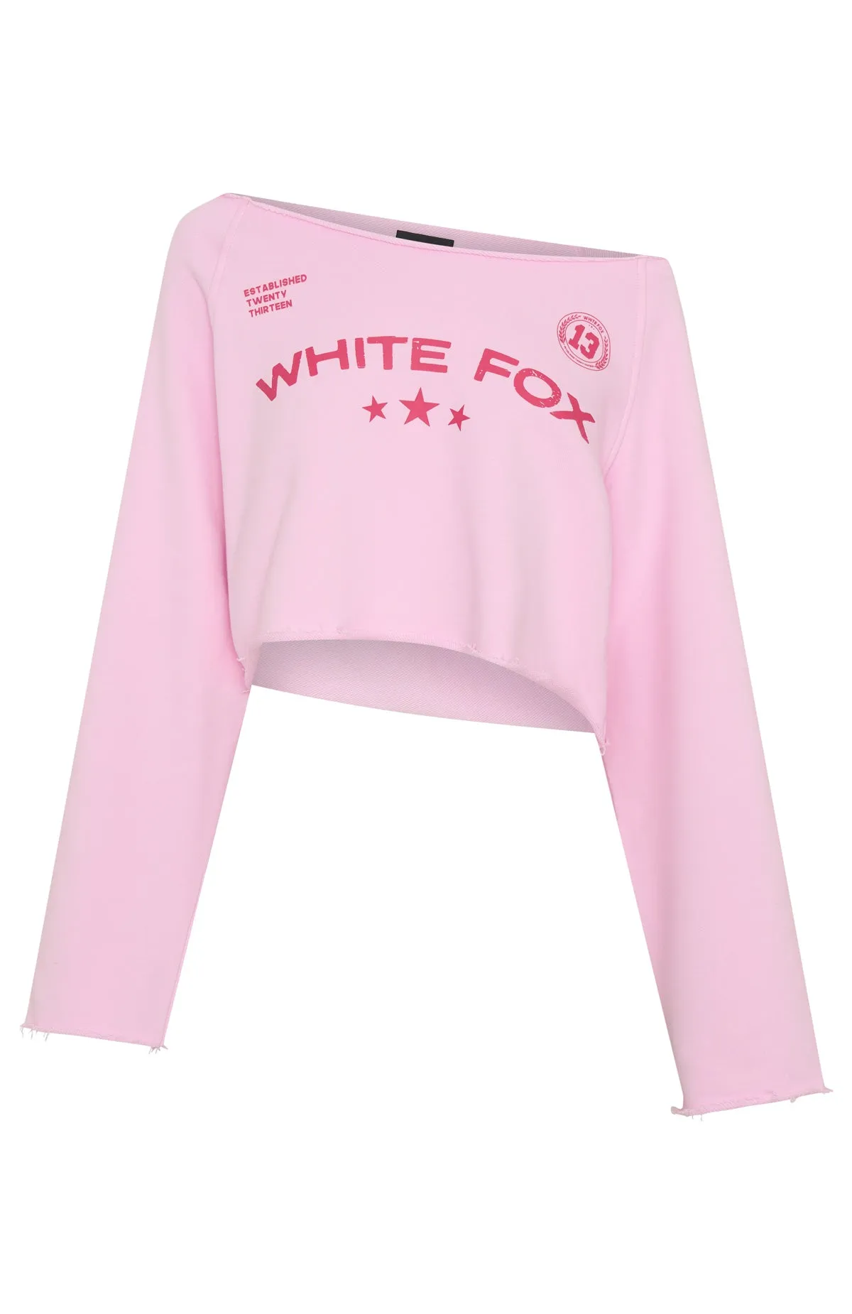 Heat Regulating Fabric Convertible Neckline Stay Clear Off Shoulder Cropped Sweater Marshmallow