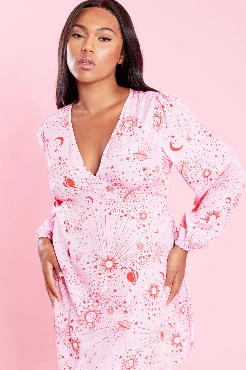 Stretch waistband Estella Mini Tea Dress - Curve