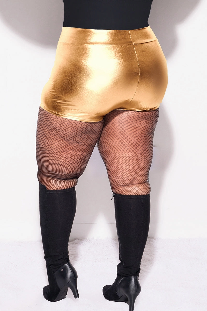 Reflective Trim Options Carbon Infused Fabric Final Sale Plus Size Shorts with Flat Front & No Ruching in Cooper