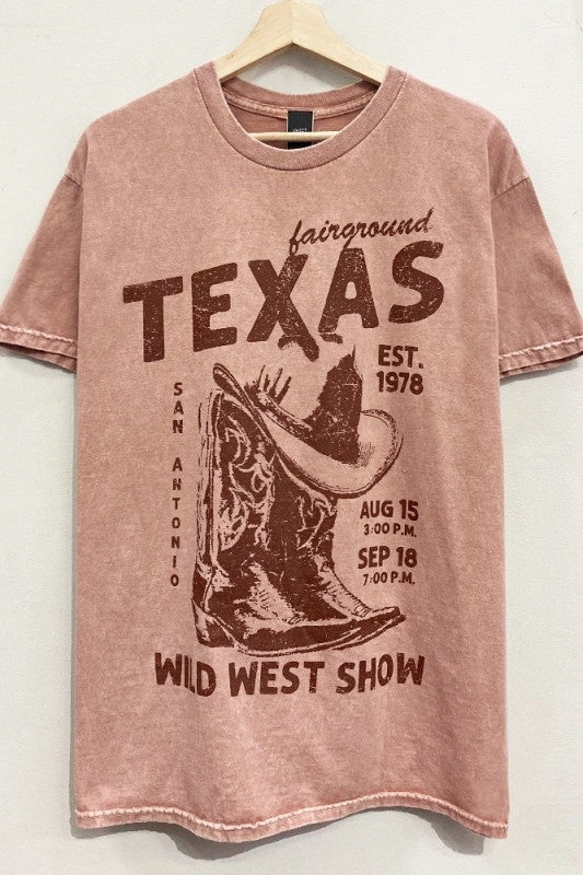 Sporty Top QuickRelease Closures Texas Wild West Tee S-XL