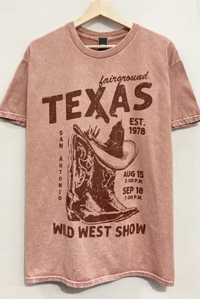 Texas Wild West Tee S-XL Lightweight Jacket