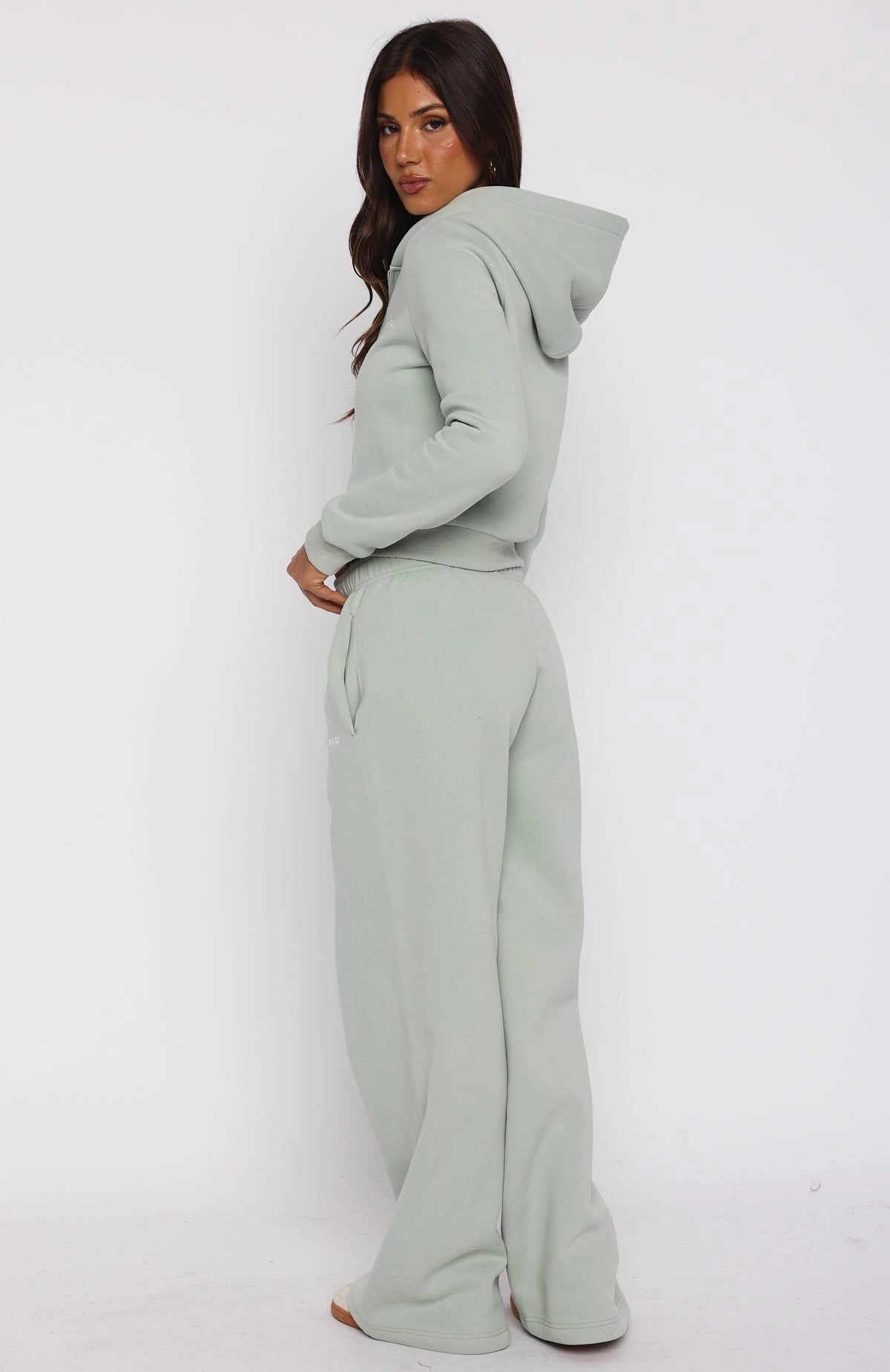 PreShrunk Fabric Versatile Layered Comfy And Cute Wide Leg Sweatpants Seafoam