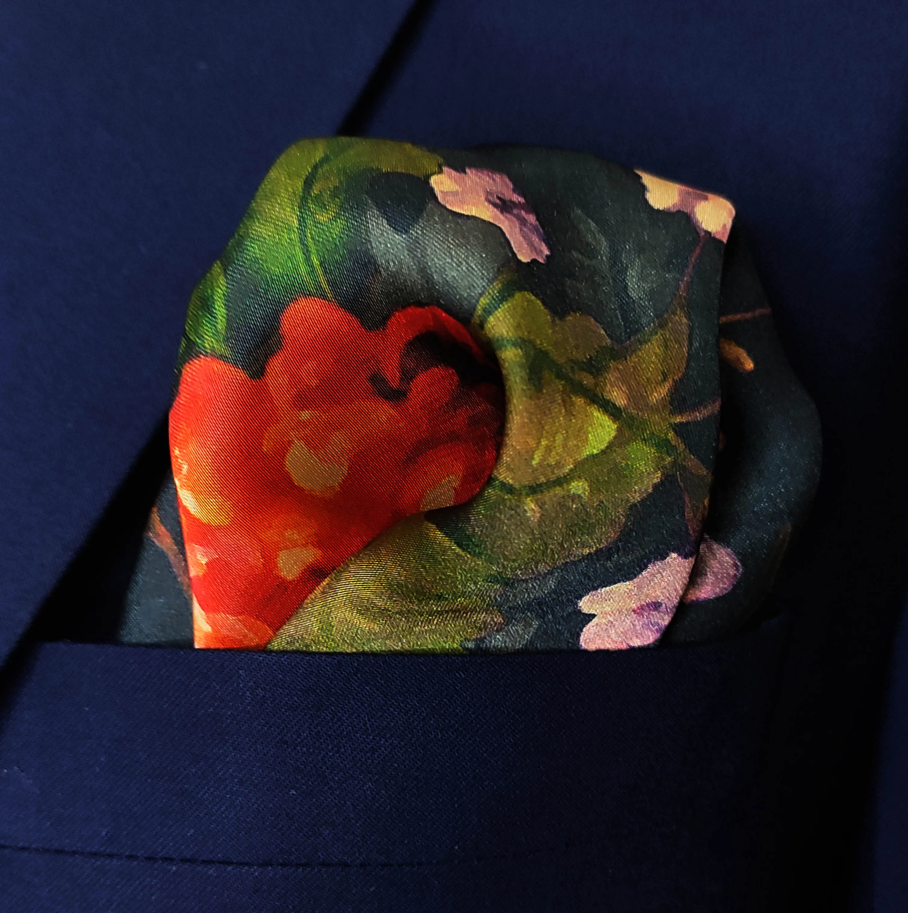 The Black Garden Silk Pocket Squares