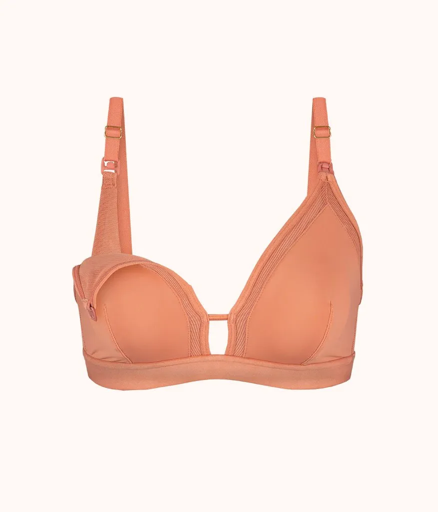 The Busty Maternity Bralette: Terracotta