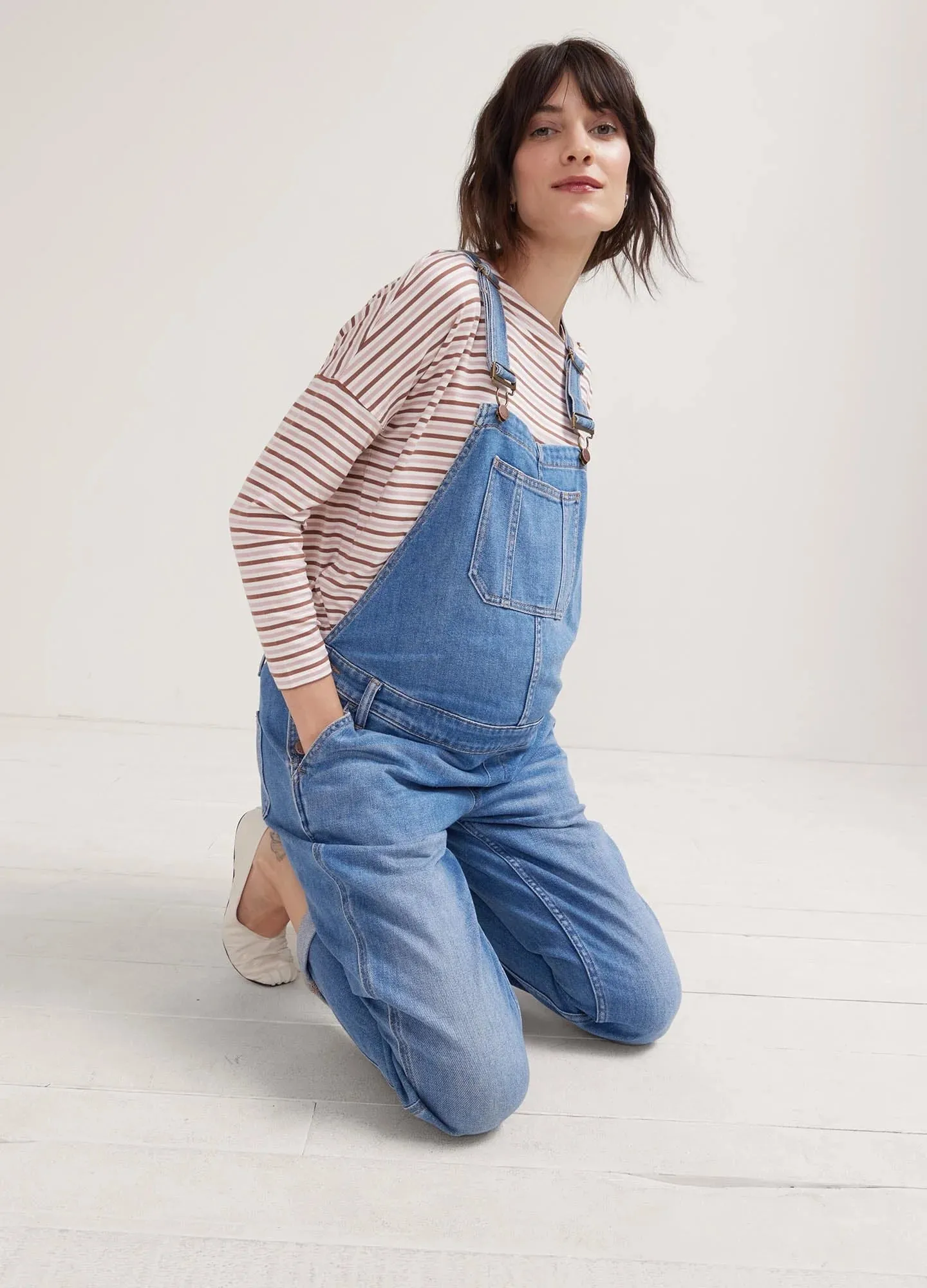 The Denim Maternity Dungarees