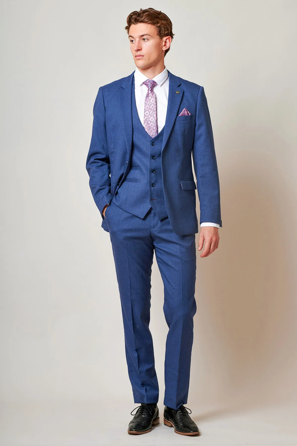 The Everton Collection | Iliman Ndiaye In ASHLEY Navy Blue Three Piece Suit