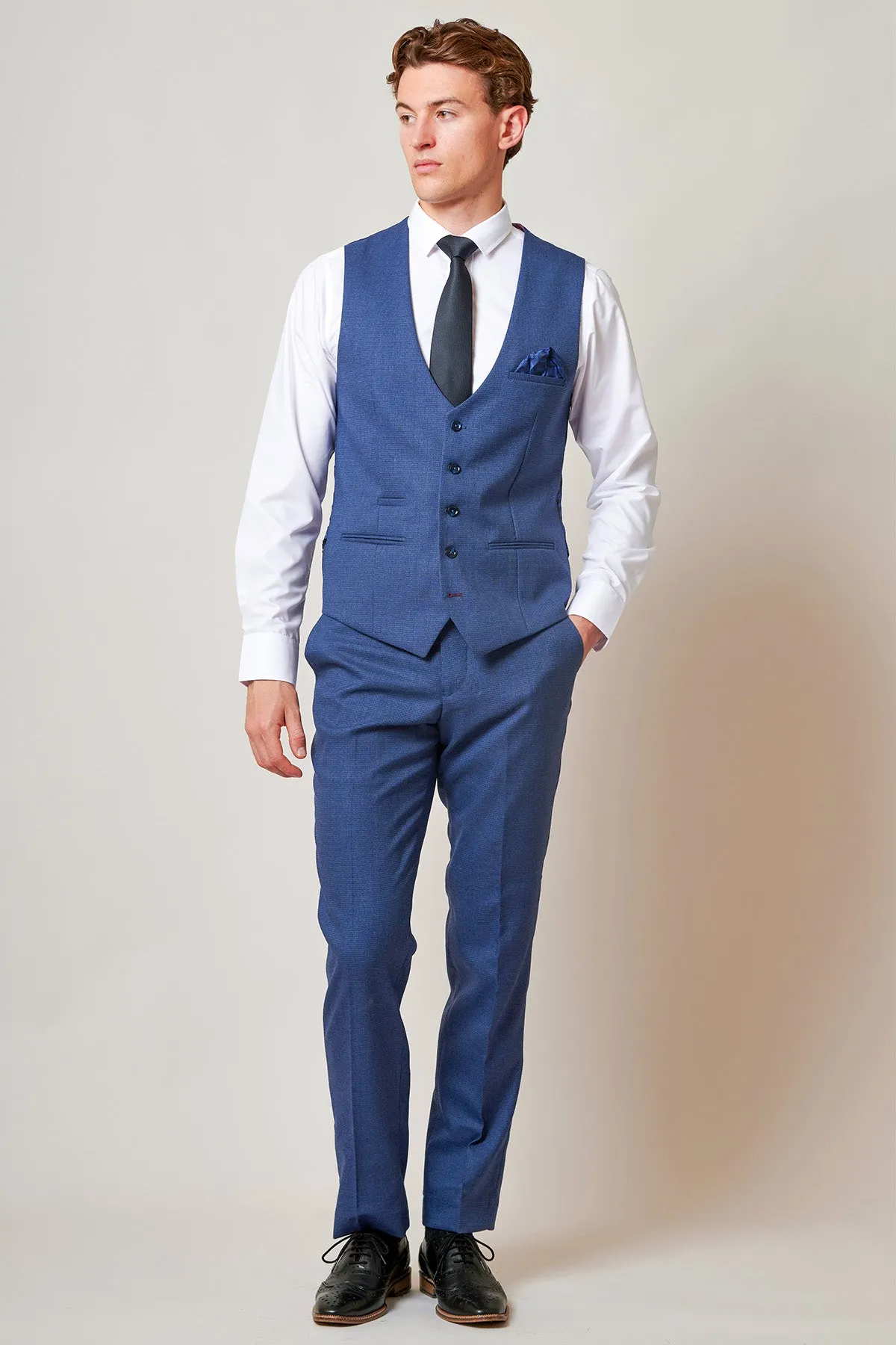 The Everton Collection | Iliman Ndiaye In ASHLEY Navy Blue Three Piece Suit