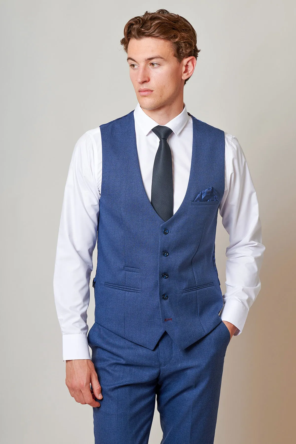 The Everton Collection | Iliman Ndiaye In ASHLEY Navy Blue Three Piece Suit