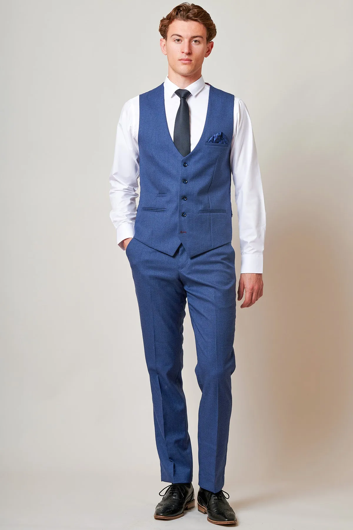 The Everton Collection | Iliman Ndiaye In ASHLEY Navy Blue Three Piece Suit