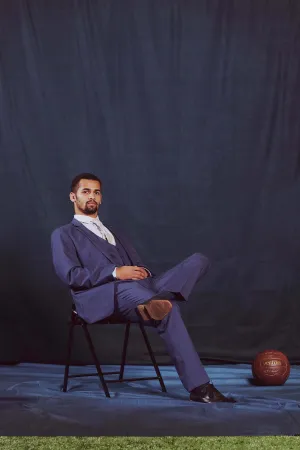 The Everton Collection | Iliman Ndiaye In ASHLEY Navy Blue Three Piece Suit