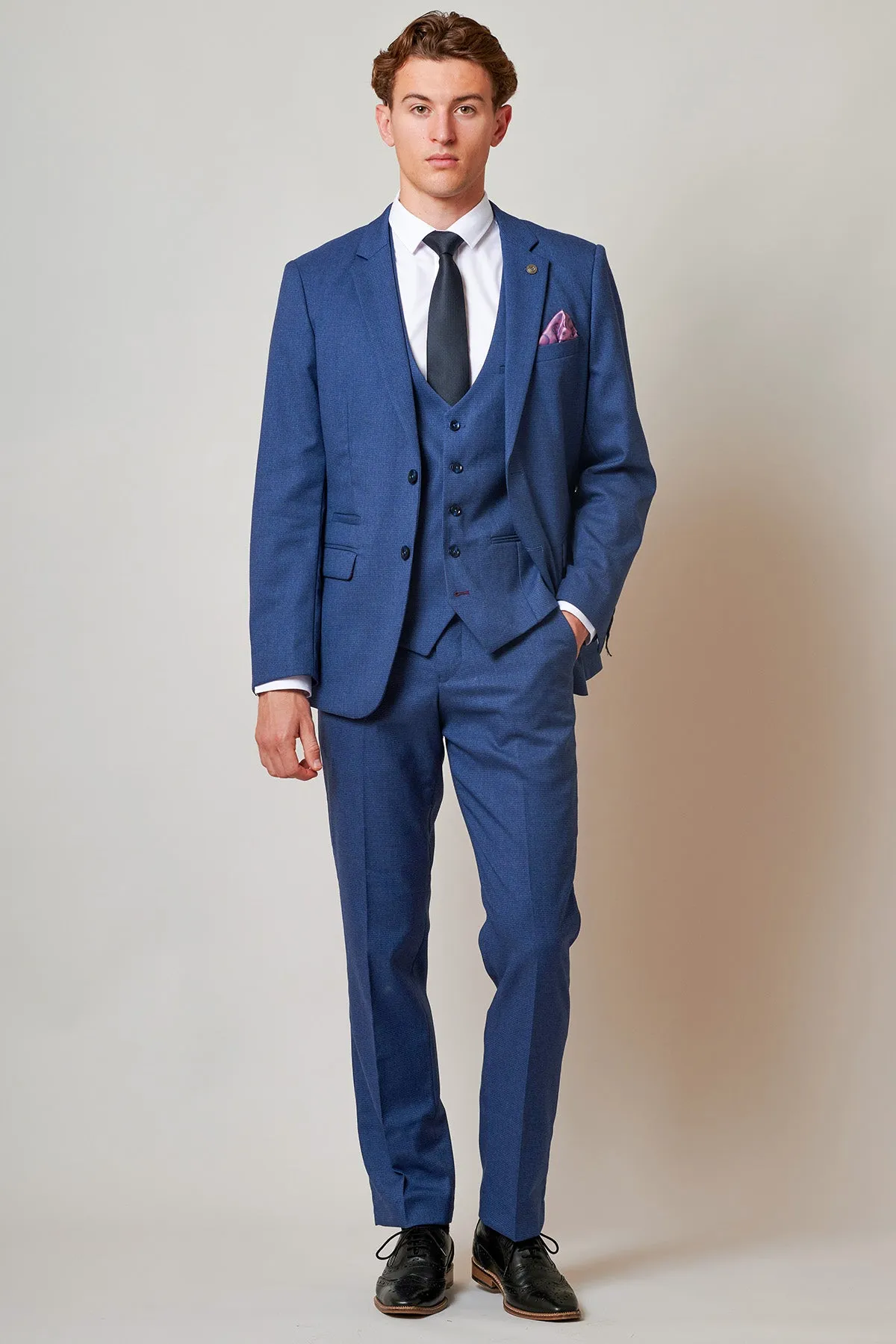 The Everton Collection | Iliman Ndiaye In ASHLEY Navy Blue Three Piece Suit