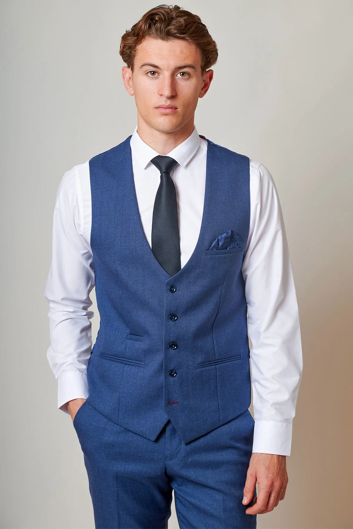 The Everton Collection | Iliman Ndiaye In ASHLEY Navy Blue Three Piece Suit