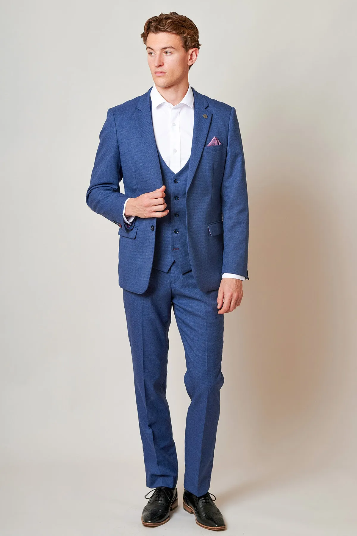 The Everton Collection | Iliman Ndiaye In ASHLEY Navy Blue Three Piece Suit