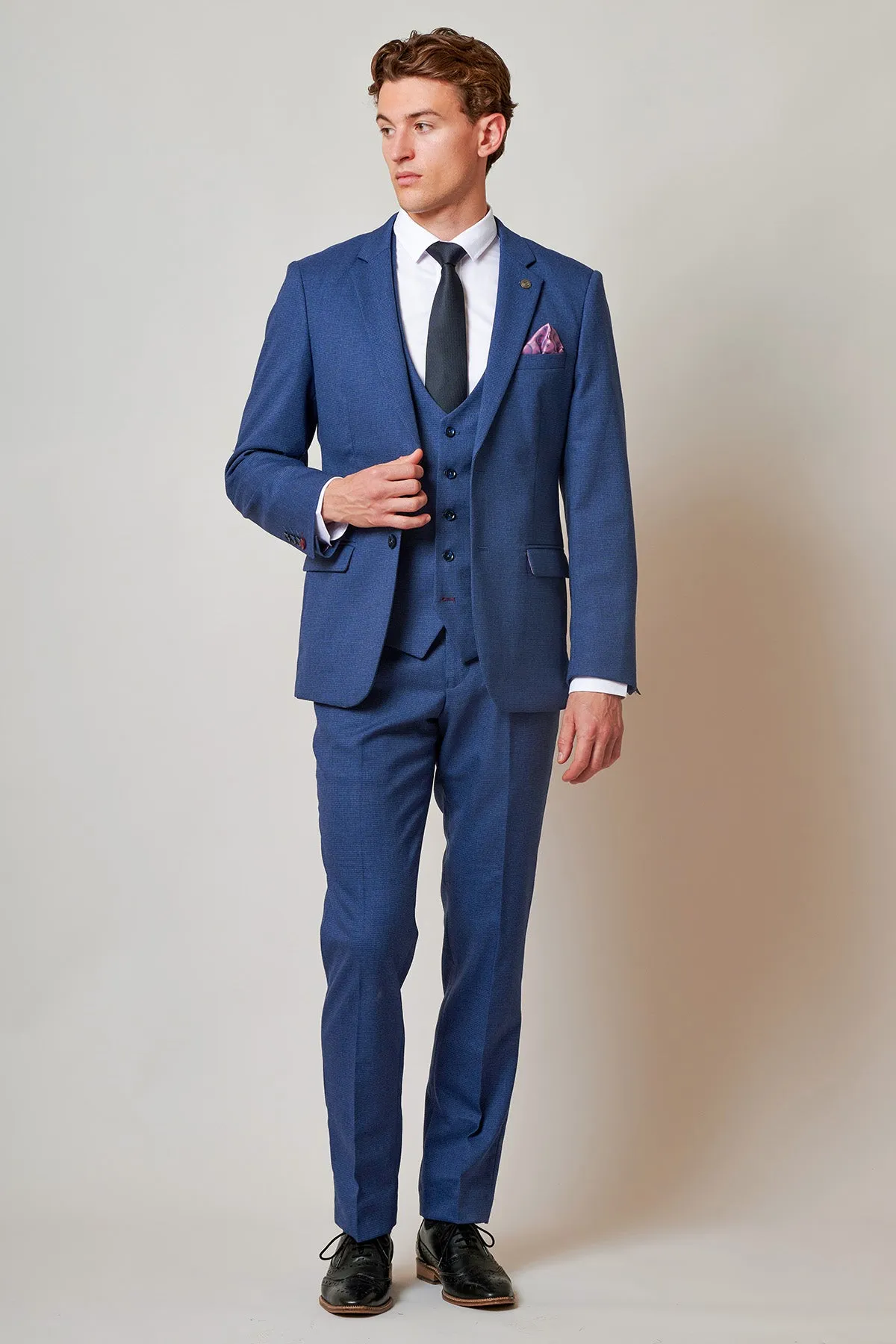 The Everton Collection | Iliman Ndiaye In ASHLEY Navy Blue Three Piece Suit