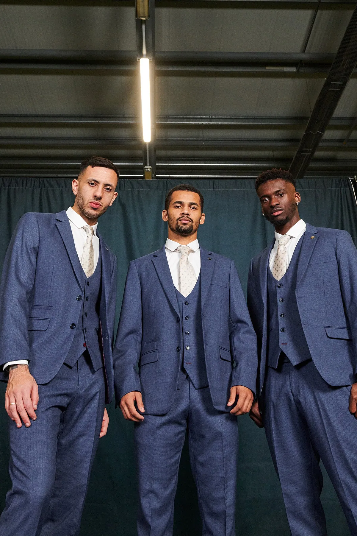 The Everton Collection | Iliman Ndiaye In ASHLEY Navy Blue Three Piece Suit
