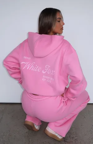 The Good Life Back Graphic Oversized Hoodie Pink Chill Weather
