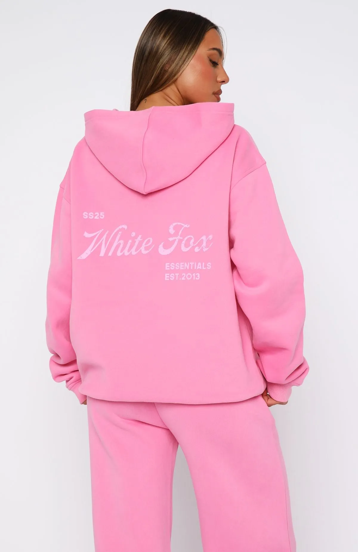The Good Life Back Graphic Oversized Hoodie Pink No-Fuss Look