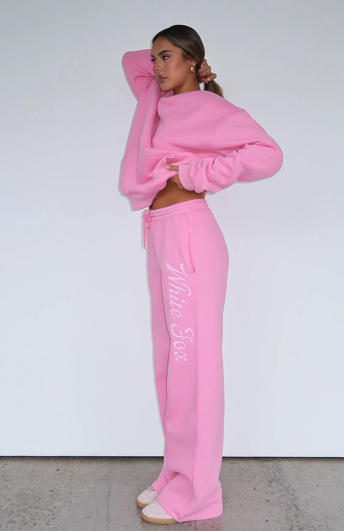 Neutral Tones Seasonal Trend The Good Life Wide Leg Sweatpants Pink