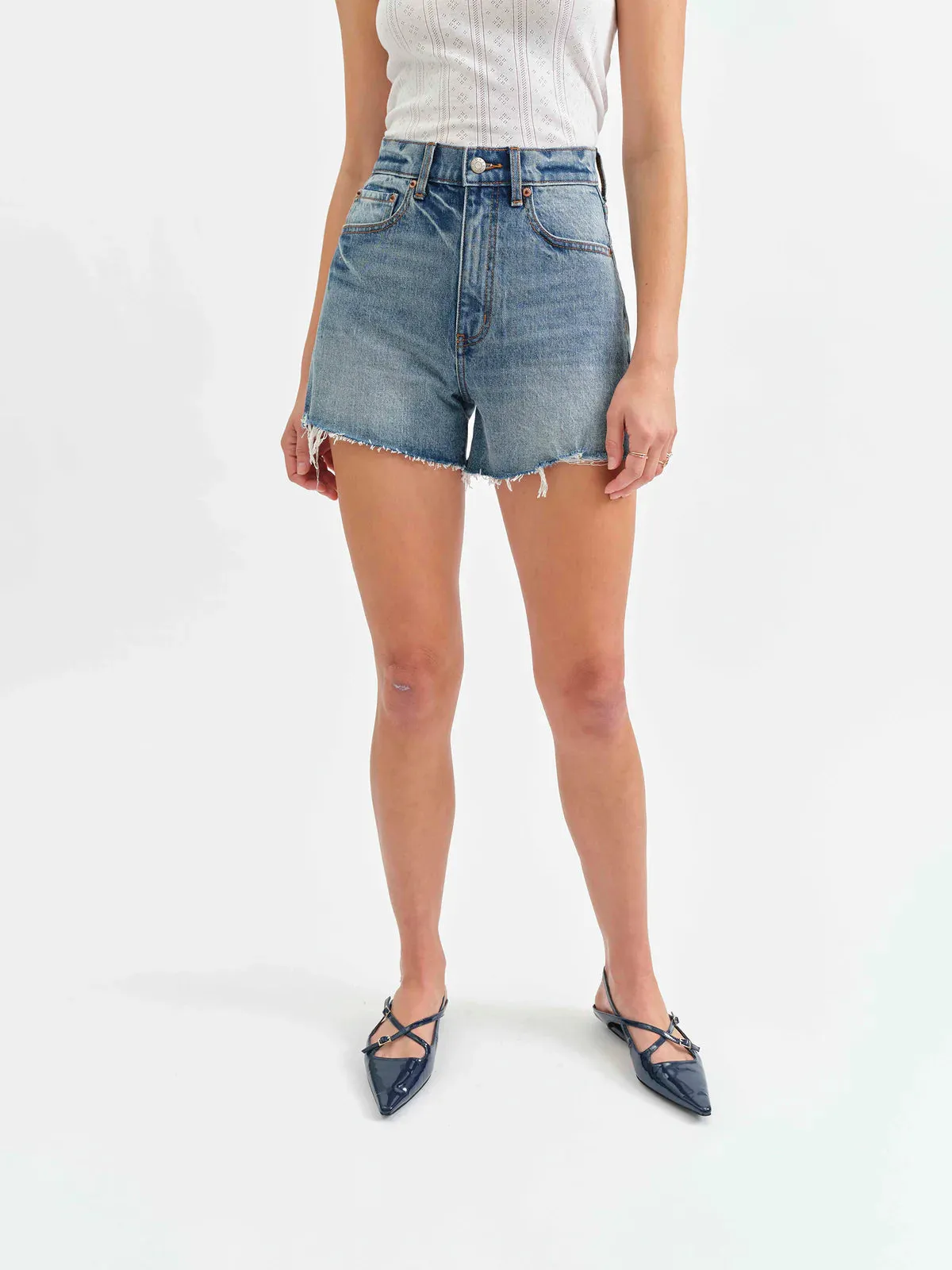 Smart Look Minimal Waistband The Knockout High Rise Short in Thrill Vintage
