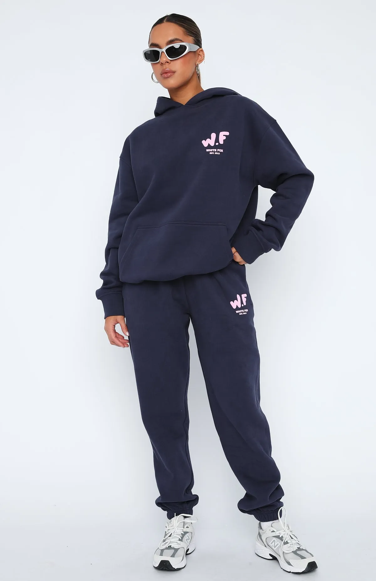 The New Standard Oversized Hoodie Navy Cozy Classic Textured Weave Design