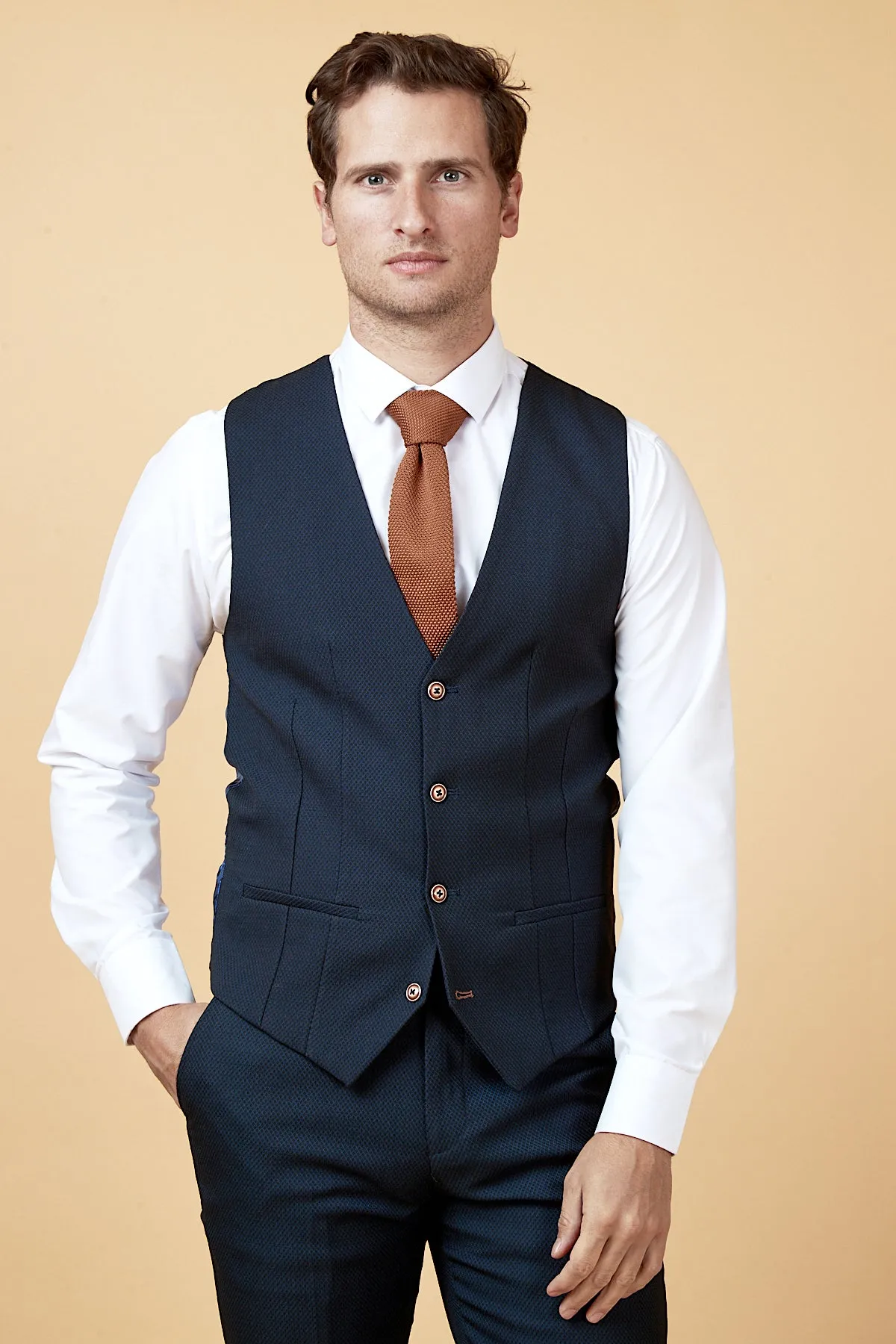 The WHU Collection - MAX Navy Three Piece Suit As Worn By Max Kilman