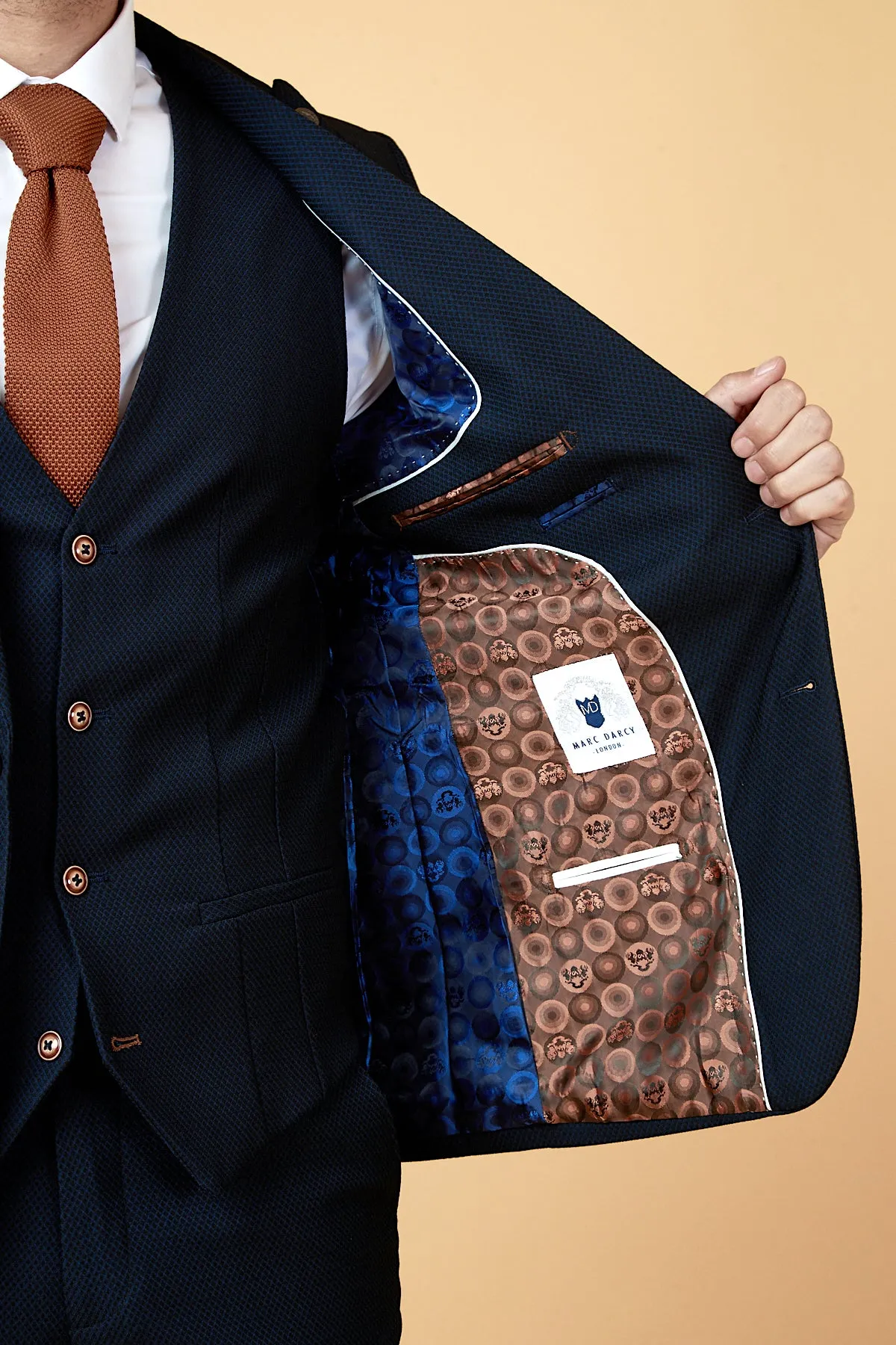 The WHU Collection - MAX Navy Three Piece Suit As Worn By Max Kilman