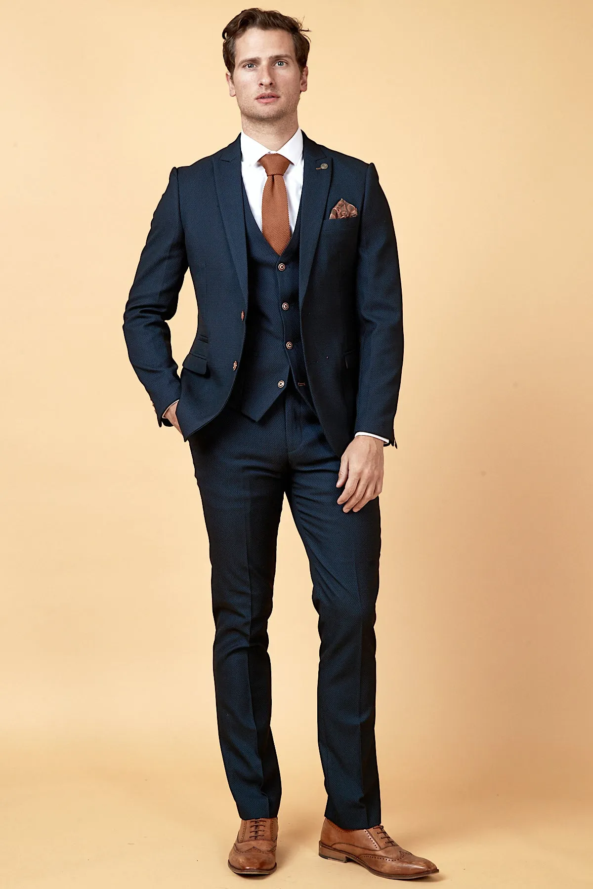 The WHU Collection - MAX Navy Three Piece Suit As Worn By Max Kilman