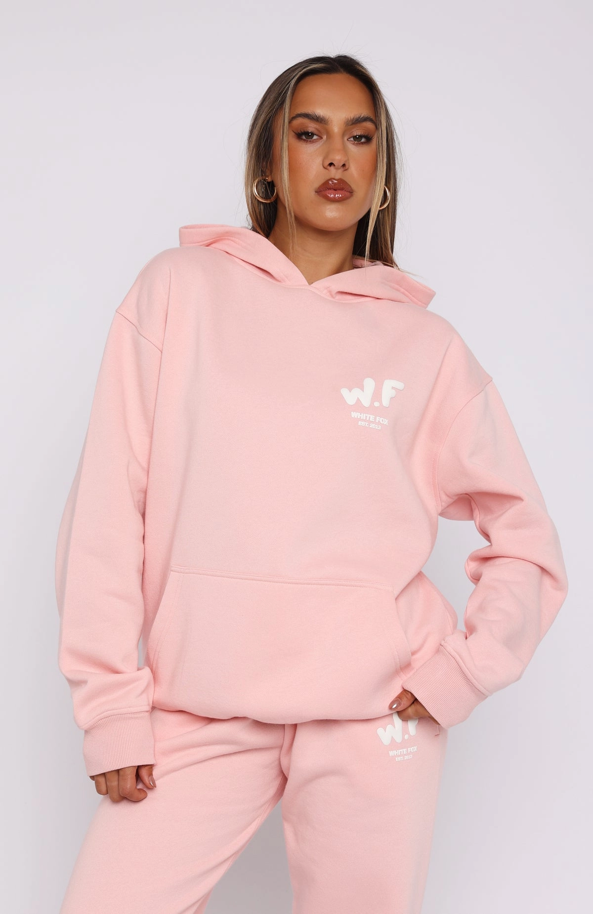 The New Standard Oversized Hoodie Pink Friction Resistant Edging