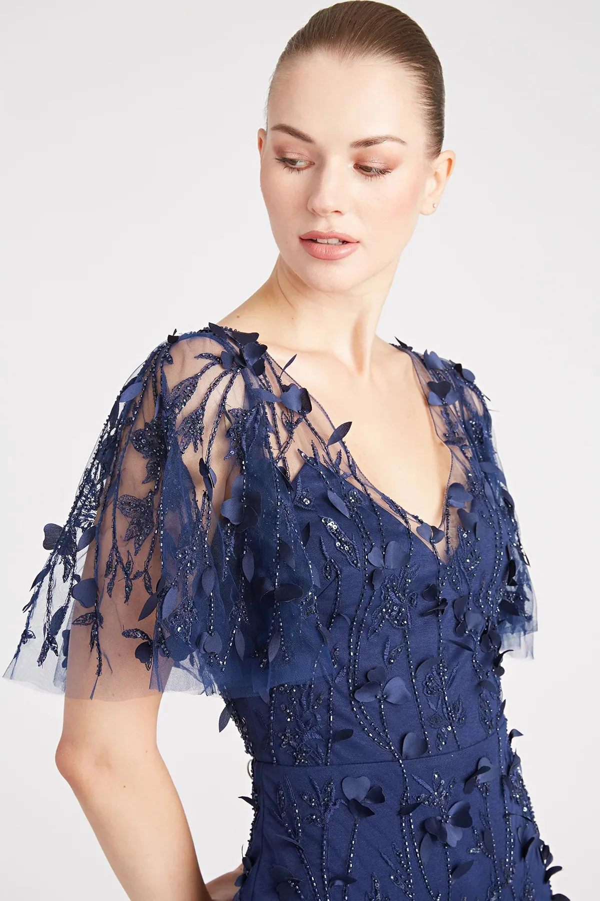 THEIA - 8818857 - Gretchen Petal Cocktail Dress