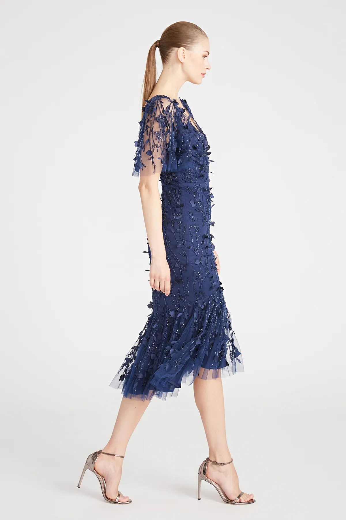 THEIA - 8818857 - Gretchen Petal Cocktail Dress