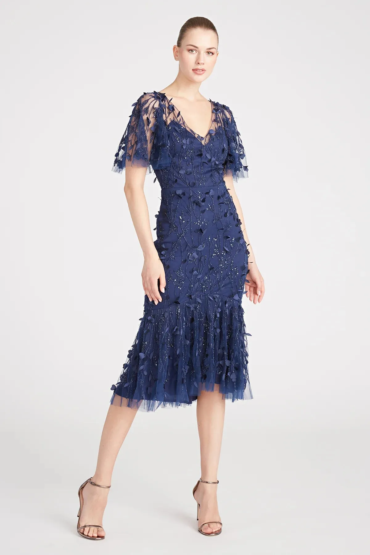 THEIA - 8818857 - Gretchen Petal Cocktail Dress