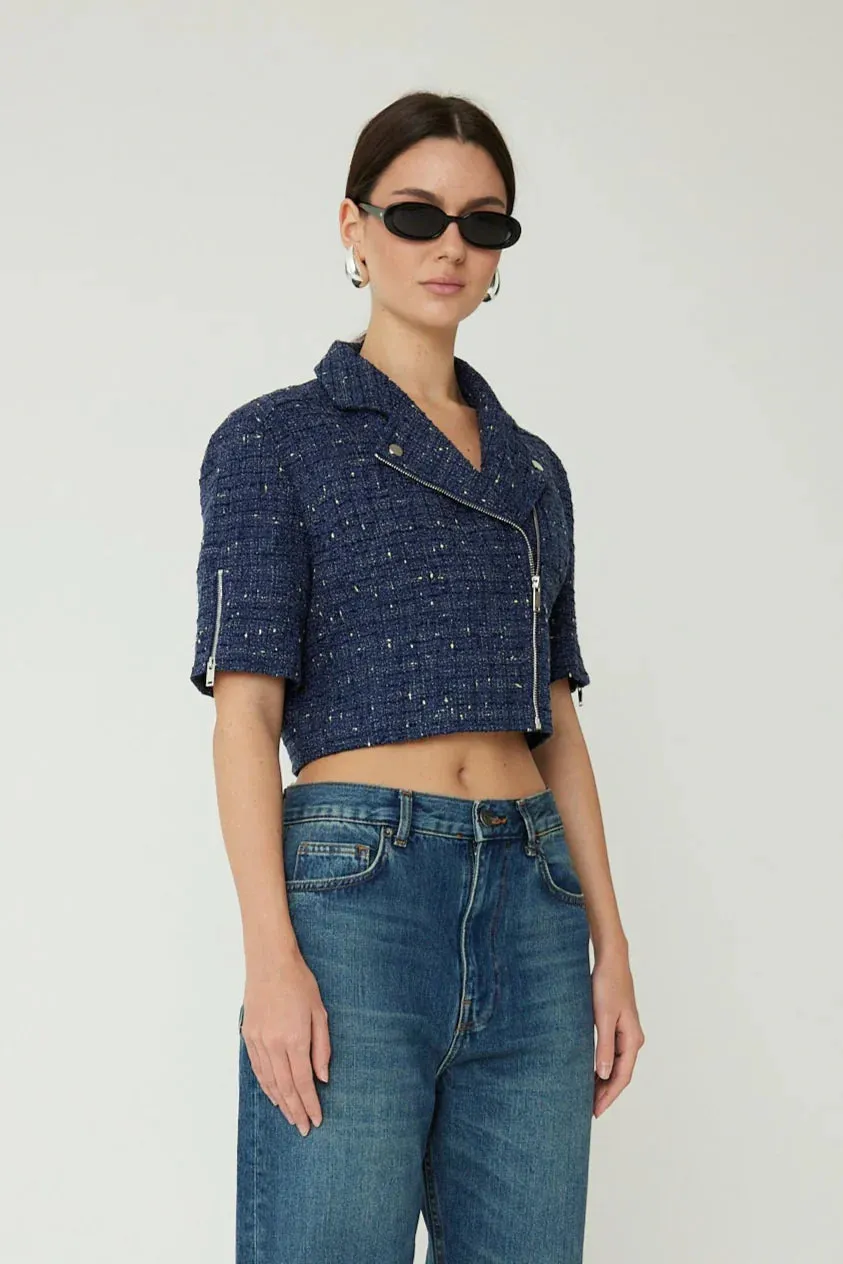 Lightweight Jacket Vintage Hoodie Theodora Cropped Jacket