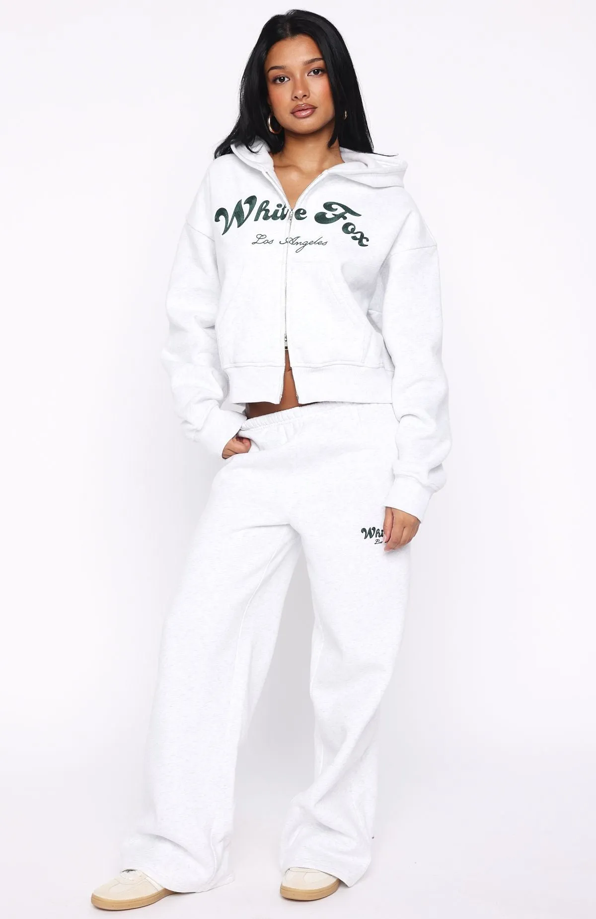 Cold Casual Outfit Office Friendly Through Thick And Thin Boxy Zip Front Hoodie Grey Marle