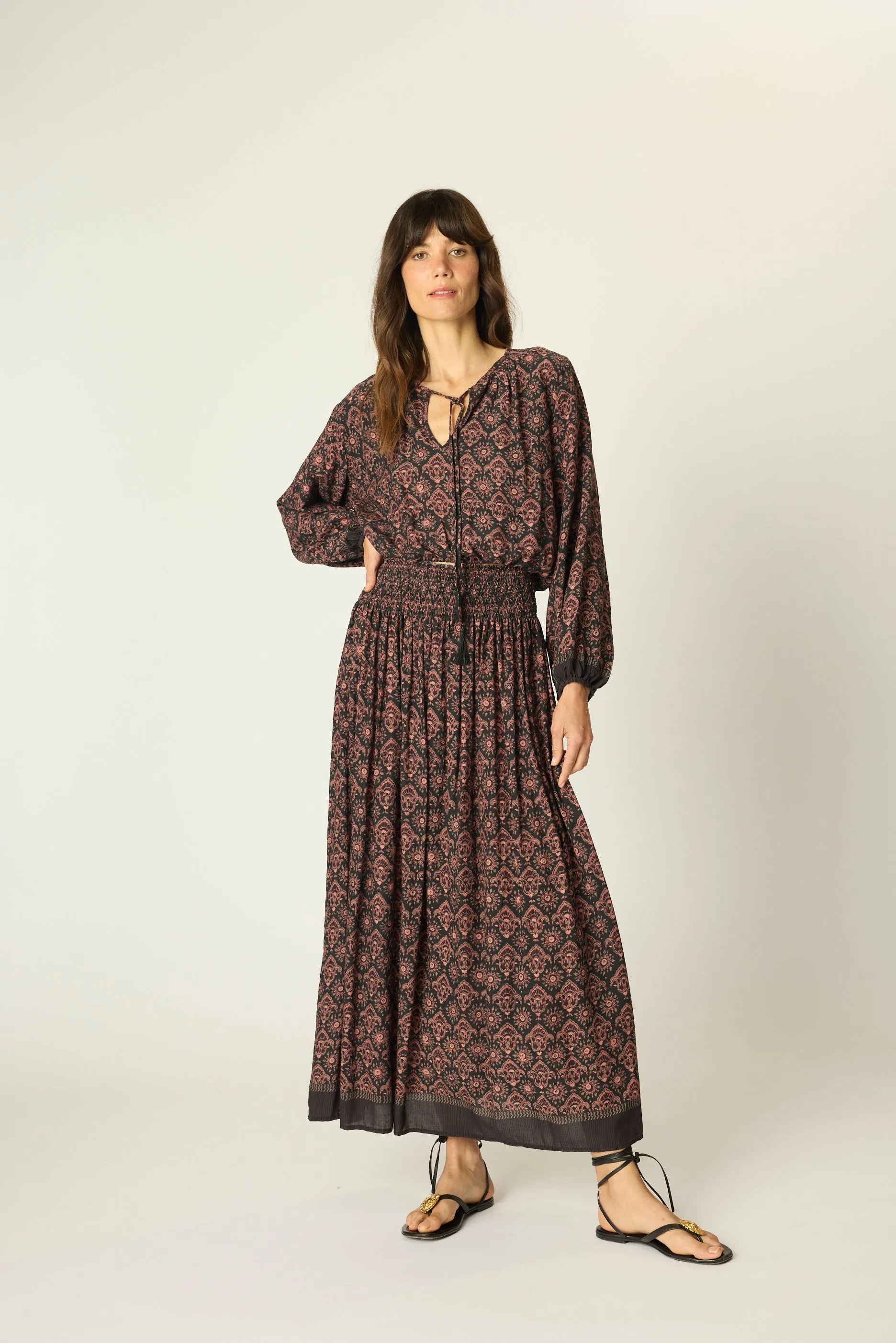 AMELIA TOP Garment Dyed Finish WrinkleFree Weaving