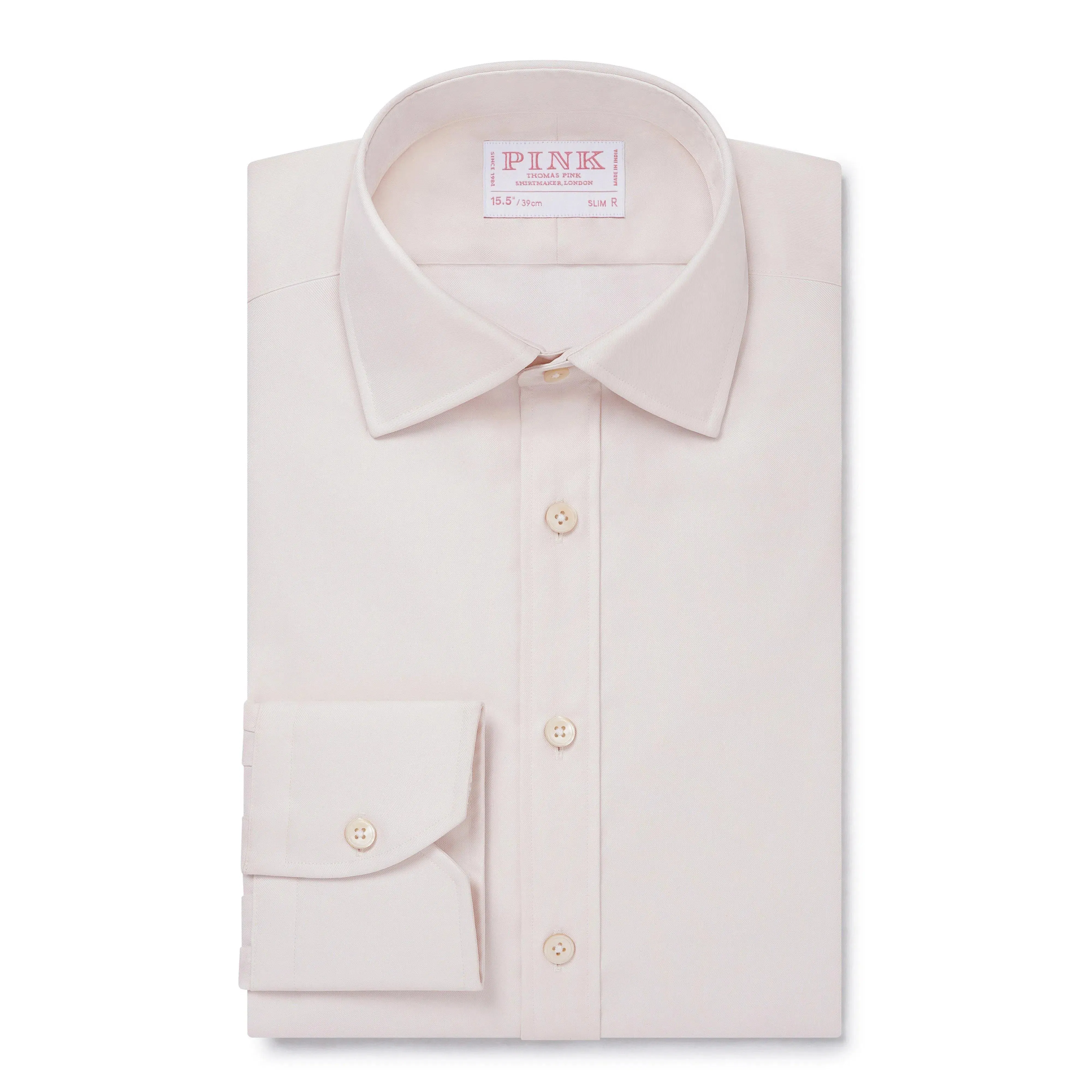 Thomas Pink Slim Fit Formal Cotton Twill Shirt