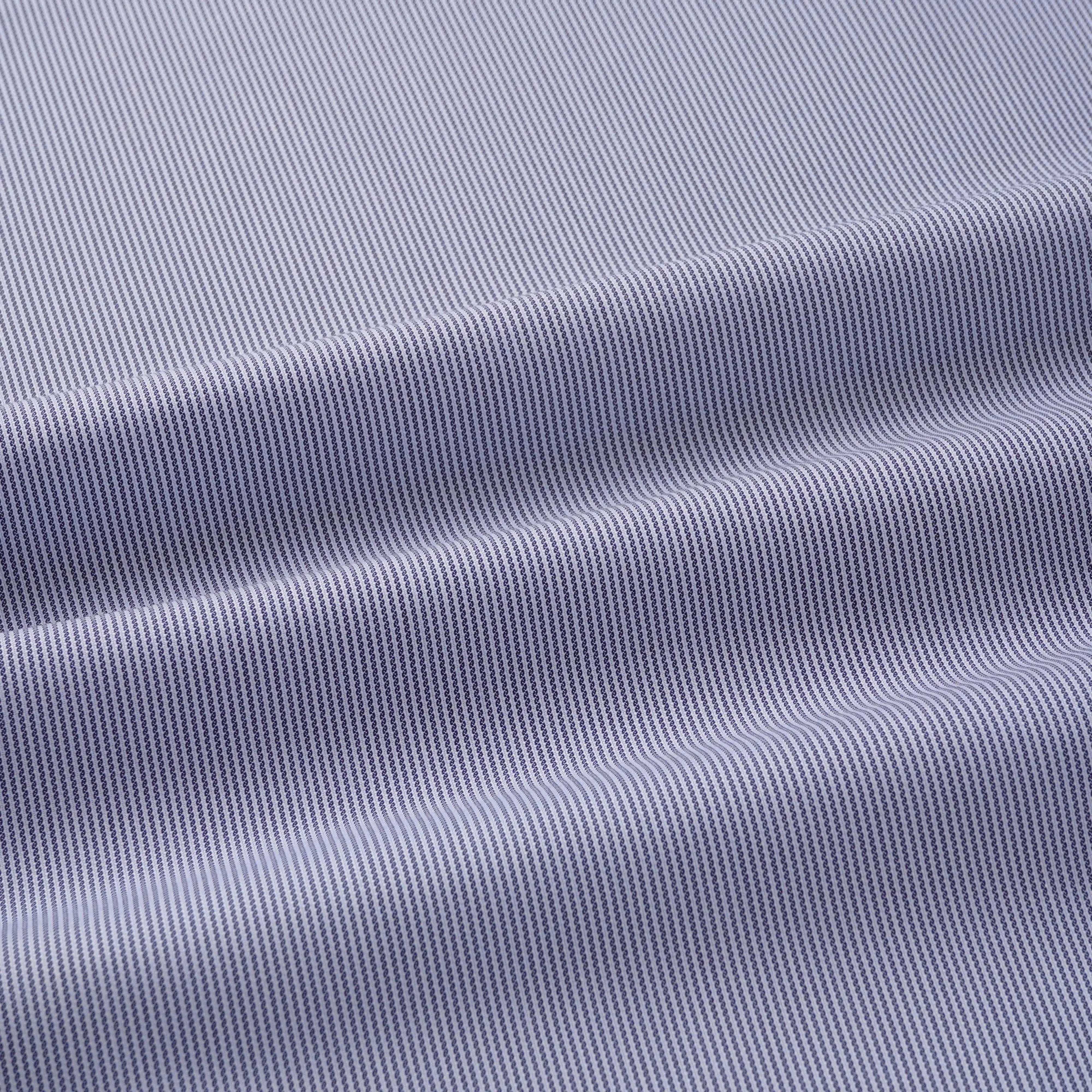 Thomas Pink Slim Fit Formal Dobby Rope Stripe Shirt Blue