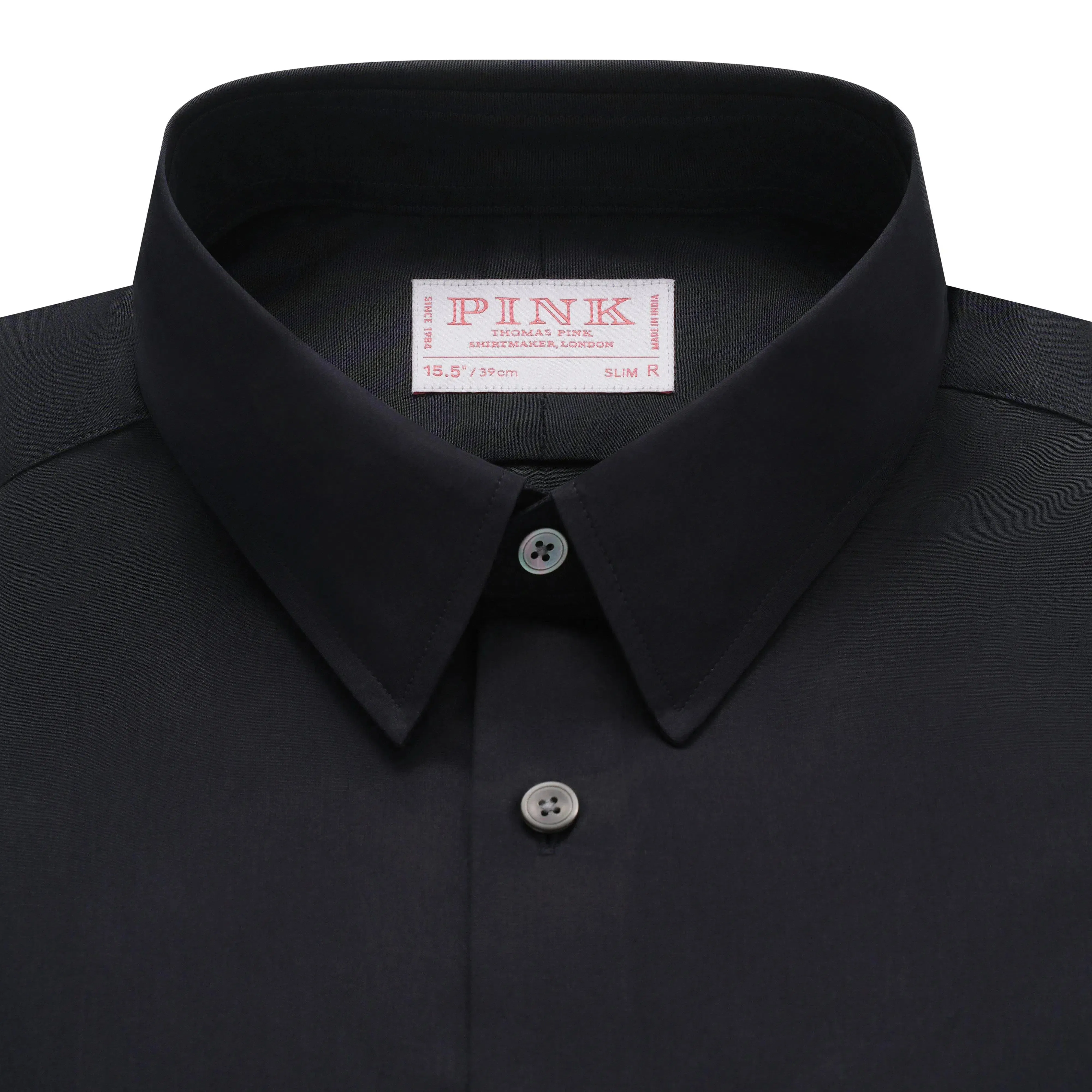 Thomas Pink Slim Fit Formal Eco Super Poplin Shirt Dark Navy